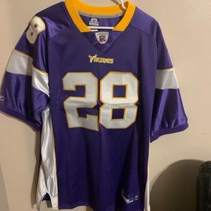 Authentic Reebok Football Jersey, Minnesota Vikings, Adrian Peterson, No. 28.